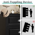thumbnail image 5 of Walsunny 4 Drawer Dresser for Bedroom, Modern Wood Chest of Handle-Drawers, Storage Cabinet Organizer, Wooden Dresser for Bedroom Living Room Closet Entryway, Black, 5 of 11