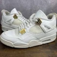 thumbnail image 2 of Ni - ke Air Jordan 4 Retro Metallic Gold Size 12 W / 10.5M AQ9129-170 Women’s Shoes Rare, 2 of 5