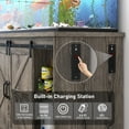 thumbnail image 3 of Blotout Farmhouse 55-75 Gallon Fish Tank Stand with Power Outlet, 52"Aquarium Stand with Storage/Sliding Barn Door, Heavy Duty Tank Stand for 2 Fish Tank/Reptile Terrarium, 1000lbs Capacity,Gray, 3 of 7