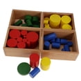 thumbnail image 4 of Juegos de Caja de 4 Conjuntos Cilindros Knobbless Sensoriales Madera SM SunniMix Juguetes Montessori, 4 of 8