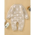 thumbnail image 6 of wsevypo Newborn Baby Bunny Romper Infant Knited Easter Outfits Long Sleeve Jumpsuit for Boys Girls One Piece Overall, 6 of 8