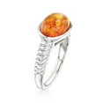 thumbnail image 5 of Ross-Simons Amber Ring in Sterling Silver, Women's, Adult, 5 of 5
