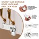 thumbnail image 3 of Juego de Hasp de Candado Uxcell de Acero Inoxidable con Llaves y Tornillos 5", 3 of 7