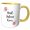 Yellow/White, variant on 3drose, Floral Best Intern Ever Watercolor Pink Flowers Internship Work Job, 15oz Two-tone Yellow Mug
