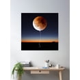 thumbnail image 2 of Red Balloon Moon Poster Wall Art, Modern Wall Decor, 16x16 UNFRAMED, 2 of 3