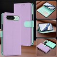 thumbnail image 7 of For Google Pixel 9 / 9 Pro RFID Blocking Protective Purse 2-in-1 Detachable Bicolor Wallet Case Magnetic Flip Cover Multi-Card Slots Pocket With Wrist Strap Phone Case,Purple,For Pixel 9 / 9 Pro, 7 of 7