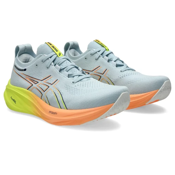 ASICS Men's Gel-Nimbus 26 Paris Running Shoes, Cool Grey/Safety Yellow