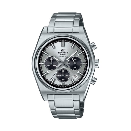 Casio Men's Edifice Stainless Steel Chronograph Silver Dial Watch - EFB730D-7AV