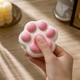 thumbnail image 5 of Cat Paw Squishy Toy with Slow Rising Design, Single Pack, White with Pink Pads, for Relaxation, 5 of 5