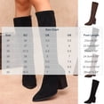 thumbnail image 3 of Womens Knee High Boots Closed Pointed Toe Chunky Heel Tall Boots Side Zipper Fall Dress Boot Shoes Black 9(42), 3 of 9