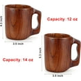 thumbnail image 6 of NANAHuang 12 oz Handmade Wooden Coffee Mug Wood Outdoor Cool Man Mug Unique Camping Cup Guys Tankard Beer Mug Stein for Men Gift Coffee Cup Fancy Viking Mug, 6 of 6