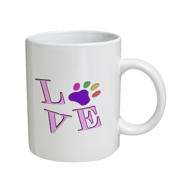 KuzmarK Coffee Cup Mug 11 Ounce - Puppy Dog Kitty Cat Love