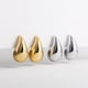 thumbnail image 4 of Hoops Vintage Chapado En Oro Chunky Dome Drop Earrings Para Las Mujeres De Acero Inoxidable Brillante Grueso Lágrima Pendientes Dupes Aros Ligeros, 4 of 4