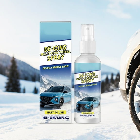 YiJuHui 1pcs Fast-Acting Windshield De-Icer Spray - Long-Lasting Ice Prevention, Safe for Auto Glass, All-Weather Emergency Car Care Solution