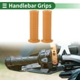 thumbnail image 2 of Unique Bargains 1" 25mm 1.1" 28mm Universal Motorcycle Hand Grips Cover Non Slip TPU Handlebar End Grips for Motorcycle Scooter Bicycle ATV Brown Yellow 1 Pair, 2 of 7