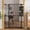 Black, variant on AOPEC 57" Extra Tall Pet Gate, Auto Close Dog Door Pressure Mounted No Drilling for Doorways, Hallways, Stairs, Expandable 27.5"-38.5" Wide, Narrow 1.18" Spacing for Small Dogs & Puppies, Black