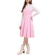 thumbnail image 4 of Vestido de tweed para mujer, sin mangas, con escote cuadrado, de cuadros, estilo A-line, vestido tipo pinafore, L Rosa profundo, 4 of 6