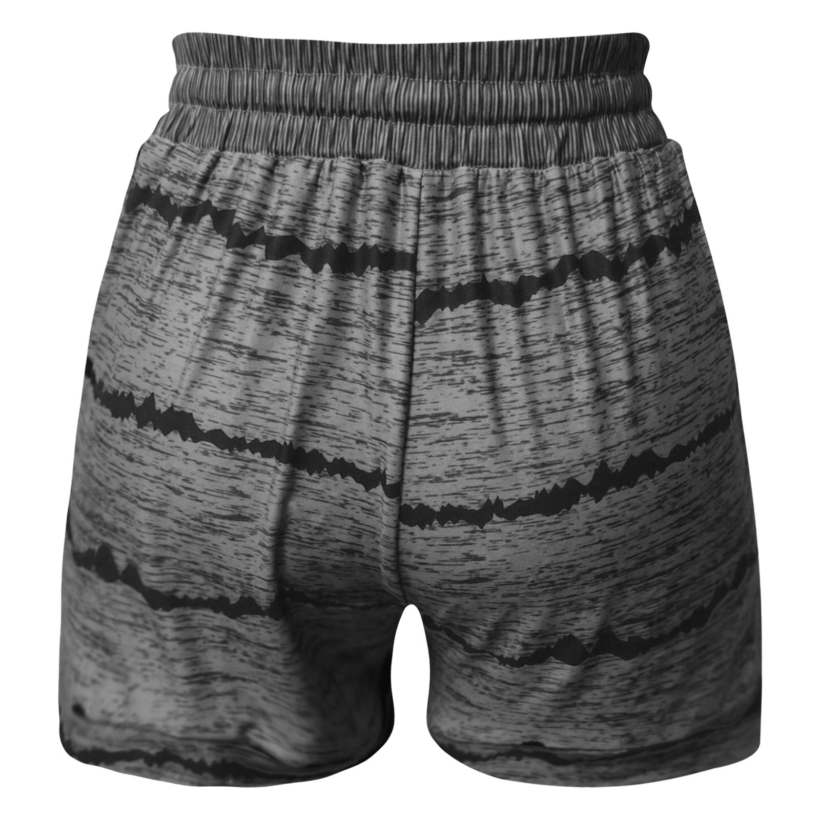 Babysbule Women Yoga Shorts Fashion Women Tummy Control Drawstring Casual Pocket Loose Printed Sports