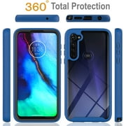 Motorola Moto G Stylus Case, Transparent Drop Proof Phone Cover (Blue)