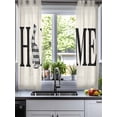 thumbnail image 2 of Easter Sheer Curtains 45 Inch Length 2 Panels Set for Living Room/Bedroom, Farmhouse Vintage Black White Plaid Rabbit Kitchen Curtains Grommet Semi-Sheer Curtains Drapes Window Treatments 42"x45"x2, 2 of 7