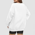 thumbnail image 4 of Oversized Sweatshirt For Women Fleece Lined Crewneck Sweatshirts Women Long Sleeve Pullover Sweater with Pockets 2025 Fall Winter Outfits White M, 4 of 5