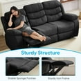 thumbnail image 4 of MUZZ Modern Reclining Sofa ,3-Seater Recliner Sofa with Cup Holders, Flip-Up Storage, Reversible Backrest and Footrest, Gray, 4 of 8