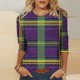 thumbnail image 1 of TaTaai Carnival Women's Casual Print Round Neck 3/4 Sleeve T-Shirt Loose Top Gift, 1 of 5