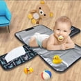 thumbnail image 3 of Portable Baby Changing Pad Waterproof Travel Baby Diaper Changing Pad Foldable Changing Mat for Baby Built-in Pillow with Pockets Baby Shower Gift, 3 of 5