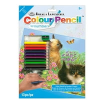 Royal & Langnickel Colour Pencil by numbers™ 13pc 8.75" x 11.75" Kittens Project