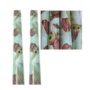 Star Wars Baby Yoda Wrapping Paper Jumbo Rolls, Birthday Christmas All Occasion Holiday Mandalorian Child Gift Wrap Roll Sheets Party Supplies Gifts Xmas Decorations(25 Sq Ft, 2 Roll)