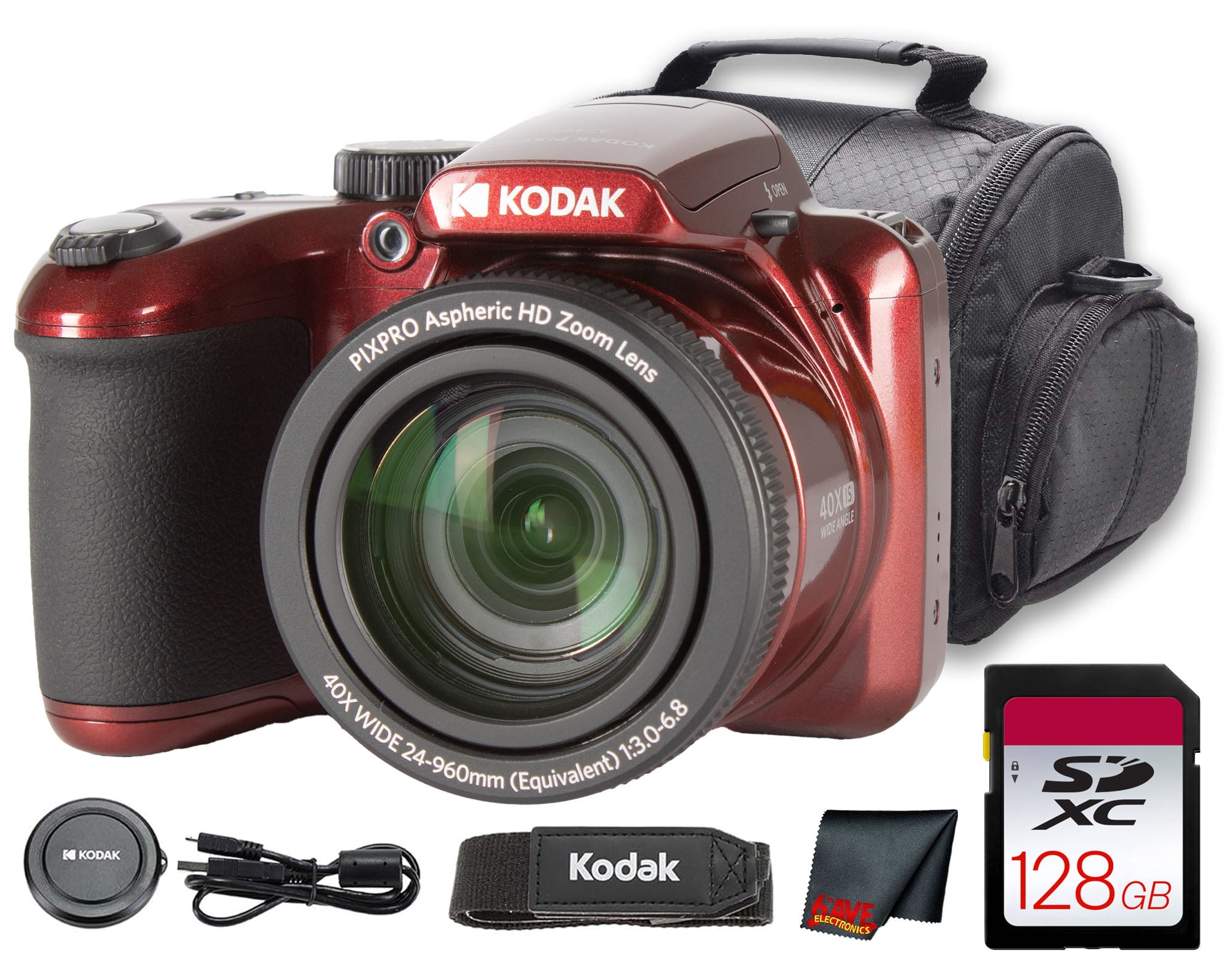 POLAROID IE826-RED 18MP DIGITAL STILL CAMERA with 2.4in Screen RED