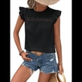 thumbnail image 1 of Top de Cuello Redondo y Mangas para Mujer, Color Negro, Talla XXL, 1 of 5
