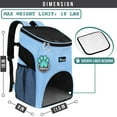 thumbnail image 2 of PetAmi Small Dogs and Cat Backpack Carrier, Airline Approved Pet Backpack Carrier, Ventilated, Safety Strap, Buckle Support Designed for Hiking Travel Camping Outdoor, Max 18 lbs (Light Blue), 2 of 8