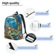 thumbnail image 3 of Disketp Sea World Mochila de Lona Estampada, Mochila Escolar de Viaje Ligera para Estudiantes y Portátil-Medium, 3 of 5