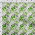 thumbnail image 3 of Soimoi Floral Print, Poly Taffeta Fabric, Decor Sewing Fabric by The Yard 56 Inch Wide, Decorative Fabric for Outdoor Upholstery, Umbrellas and Home Accents, Pear Green, 3 of 5