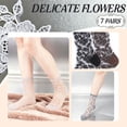 thumbnail image 2 of Bocaoying 7 Pairs Sheer Socks for Women, Nylon Mesh Ankle Fancy Socks with Reinforced Heel and Toe, Breathable Dress Socks for Women, Size 5-9, Black/Coffee/Green/Gray/Khaki/Pink/White, 2 of 9