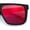 Matte Black - Red Mirror, variant on Mens Mirrored Lens 90s Flat Top Horn Rim Plastic Urban Sunglasses [Matte Black - Gold Mirror]