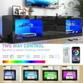 thumbnail image 2 of ChVans Large LED TV Stand for 75/85" TV with Power Outlets, Living Room Entertainment Center with Storage Drawers&Cabinets Furniture, Black High Gloss TV Cabinet Console Table-70.9", 2 of 10