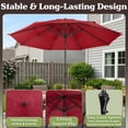 thumbnail image 5 of Pure Garden 9FT Outdoor Vented Patio Umbrella with Easy Crank (Red), 5 of 9
