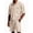 379#Khaki, variant on Men's 2 Piece Waffle Knit Quarter Button Shirt & Loose Shorts Set Soft Summer Vacation Beach Resort Track Outfits Light Blue L