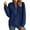 Blue, variant on Duoif Womens Sweatshirt, Women's Casual Hoodie - Solid Color Deep V-Neck with Splicing Sweatshirt for Women Beige L