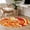 Orange, variant on Round Area Rug 4 Ft, Orange Yellow Washable Non-Slip Circle Carpet for Living Room/Bedroom, Modern Ombre Abstract Aesthetic Art Low-Profile Crawling Mats Collection Rugs for Indoor
