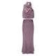thumbnail image 3 of Conjunto de vestido largo de dos piezas de satén para mujer - Top sin mangas con cuello alto y falda con abertura lateral, ropa formal y casual para fiestas, 3 of 7
