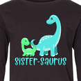 thumbnail image 4 of Inktastic Sister-saurus Cute Brontosaurus Family Long Sleeve Youth T-Shirt, 4 of 5