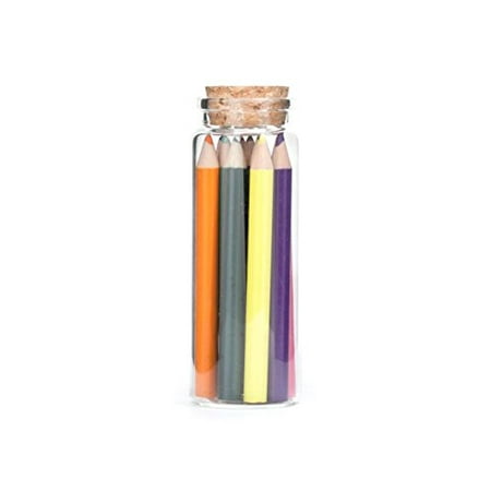 Colored Jars - Kikkerland Doodle Jar, Set of 12 Colored Pencils (ST70)