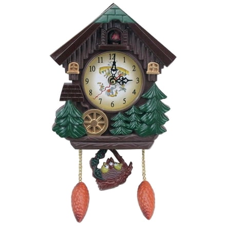 DESIGNICE Cuckoo Wall Clock for Kids Room, Musical Birdhouse Decor with Hourly Chime, Educational Time Telling Clock for Children Bedroom and Playroom