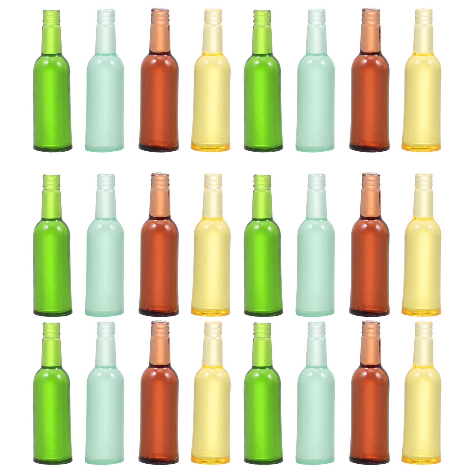 Rosarivae 24Pcs Exquisite Mini Resin Wine Bottles Ornaments Lovely Mini