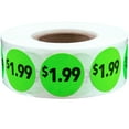 thumbnail image 5 of Fluorescent Red $9.99 Pricing Stickers | 0.75" Inch Round | 500 Pack, 5 of 19