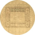 thumbnail image 1 of Ahgly Company Indoor Round Abstract Brown Contemporary Area Rugs, 6' Round, 1 of 4