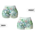 thumbnail image 5 of Lsque Succulent Pattern High Waisted Biker Shorts for Women-Tummy Control Fitness Athletic Workout Running Yoga Gym Shorts,Moisture-Wicking-Medium, 5 of 9